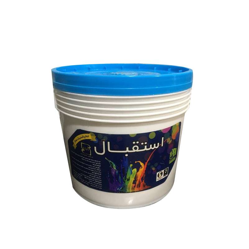 رنگ نیم پلاستیک سفید ممتاز استقبال مدل S-6 حجم 4 لیتر