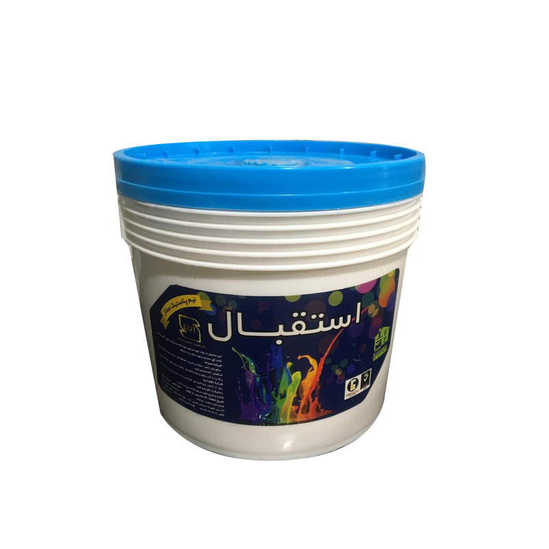 رنگ نیم پلاستیک سفید ممتاز استقبال مدل S-7 حجم 4 لیتر