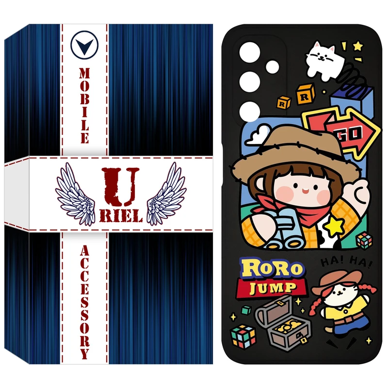 کاور یوریل مدل KSH کد 29 طرح دختر خوشحال مناسب برای گوشی موبایل سامسونگ Galaxy M14