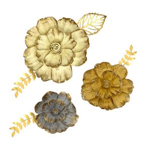دیوارکوب طرح گل و برگ مجموعه 3 عددی