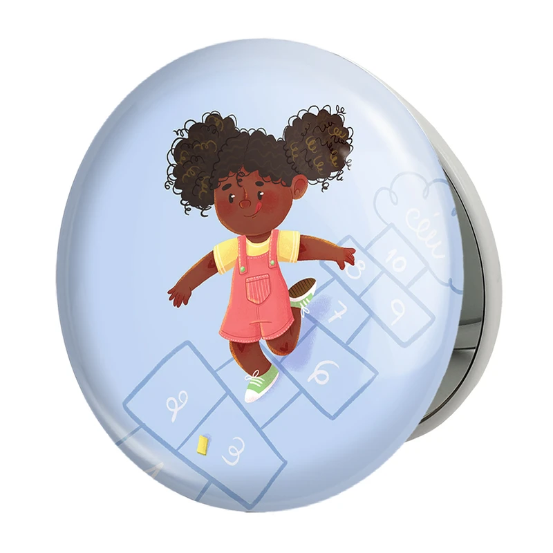 آینه جیبی خندالو طرح دخترانه فانتزی مدل تاشو کد 25751 