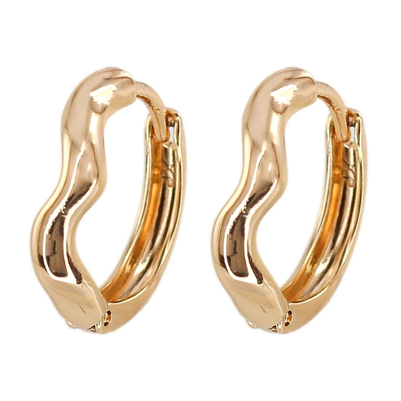 گوشواره حلقه‌ای زنانه ژوپینگ مدل مارپیچ کد AAC1241
