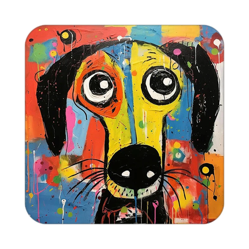 زیر لیوانی کاکتی طرح حیوانات رنگی مدل mp26850