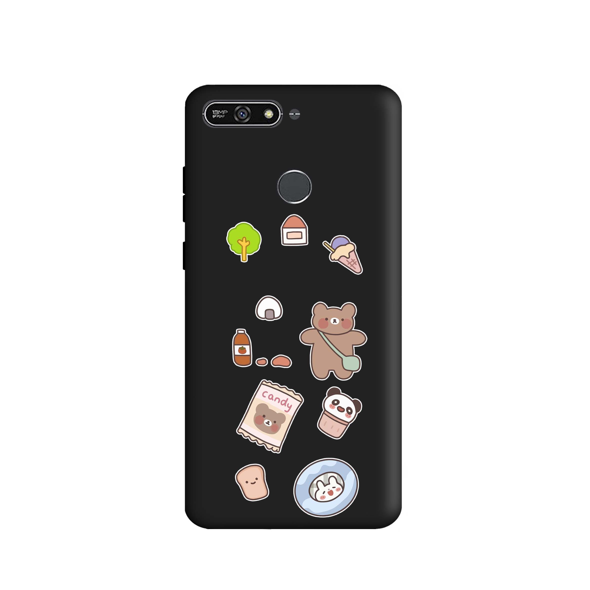 کاور طرح خرس شکلاتی کد m3929 مناسب برای گوشی موبایل هوآوی Y6 2018