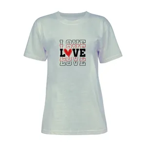 تی شرت آستین کوتاه زنانه مدل LOVE کد L05 T