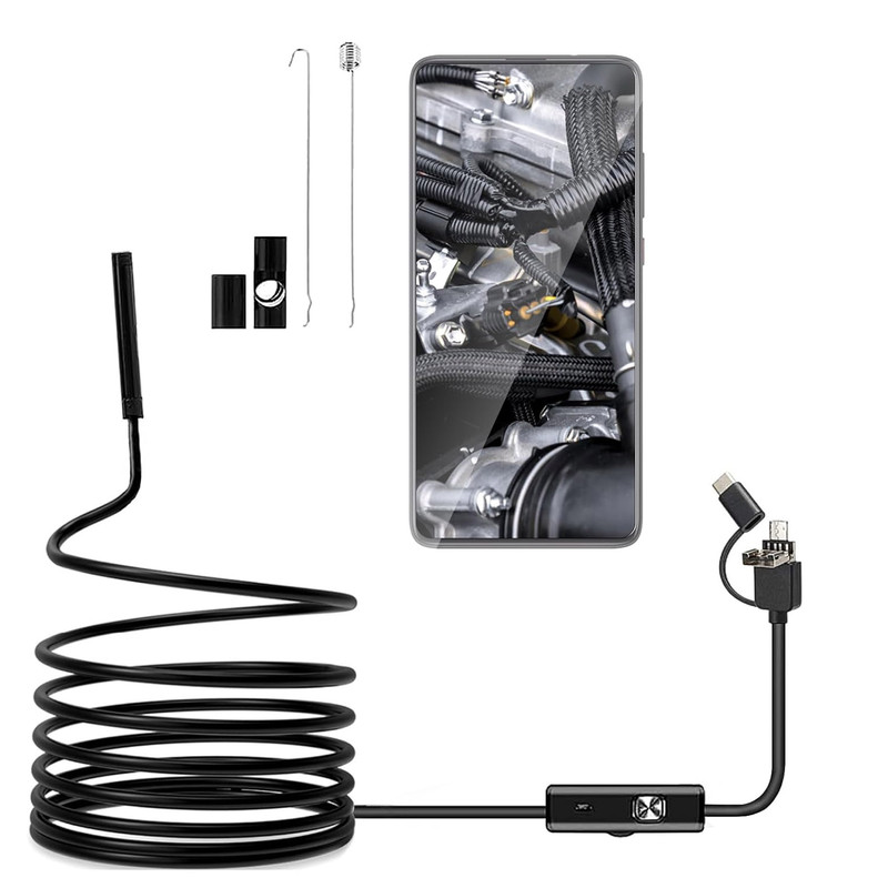 دوربین شلنگی مدل فنری منعطف 10M LED 5.5MM NEW