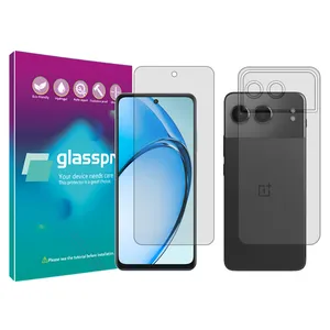Glass Pro Resistant model Transparent screen protector suitable for OnePlus Nord 4 mobile phone along with the back of the phone