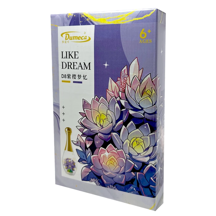 ساختنی 102 تکه دومیکا مدل گل طرح بطری چراغدار