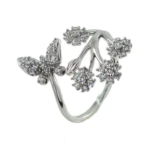 انگشتر زنانه ژوپینگ مدل پروانه کد AAE-154