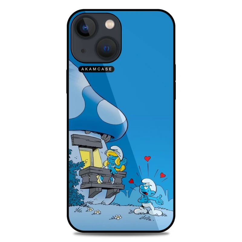 کاور آکام مدل AMC-WA13M-SMURFS-4 مناسب برای گوشی موبایل اپل iPhone 13 Mini