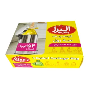 کیسه زباله البرز پلاس مدل رولی بسته 54 عددی