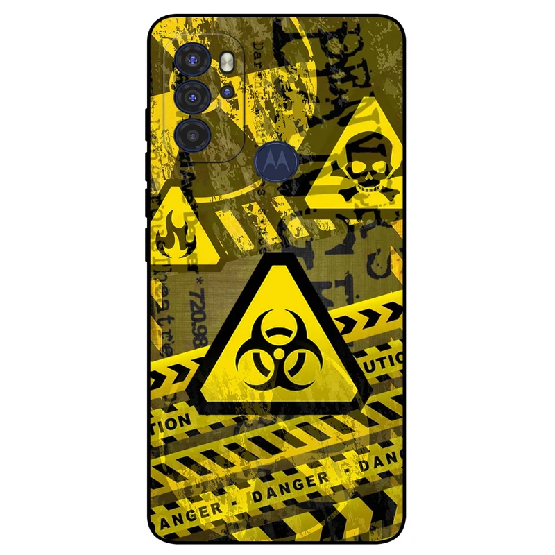 کاور مگافون طرح خطر مدل 7703 مناسب برای گوشی موبایل موتورولا Moto G60S