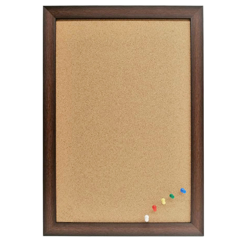 تابلو اعلانات فابیران مدل چوب پنبه سایز 32x24 سانتی متر به همراه پونز بسته 6 عددی