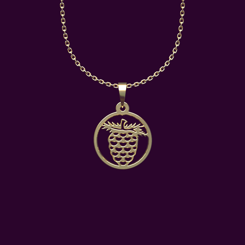 گردنبند طلا 18 عیار زنانه مدوپد مدل آناناس کد NN2-1-1259