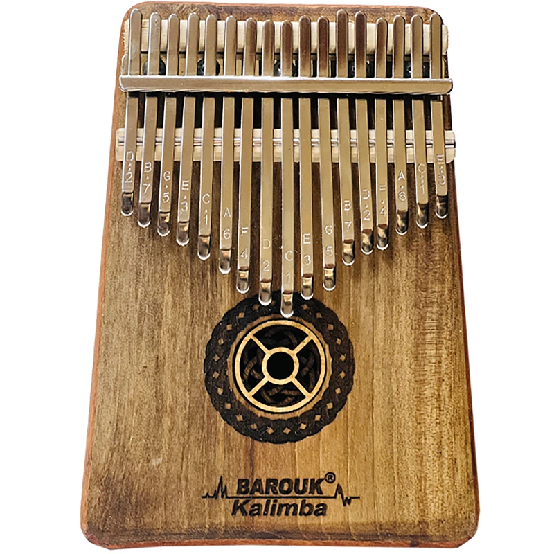 کالیمبا 17 تیغه باروک طرح چهار بعدی چوب گردو