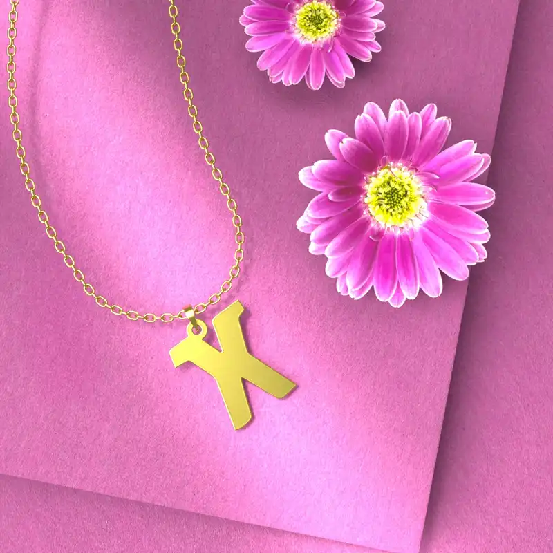 گردنبند طلا 18 عیار زنانه مدوپد مدل حرف X کد H3-1-1063