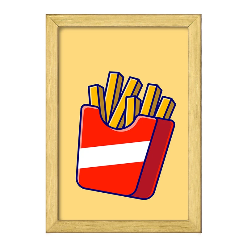 تابلو خندالو طرح فست فود سیب زمینی کد 29464