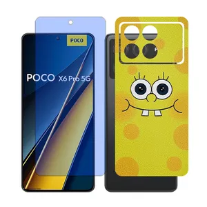 Glass Together model matte anti blue Screen Protector Suitable for Xiaomi Poco X6 Pro Mobile Phone with Back cover sticker