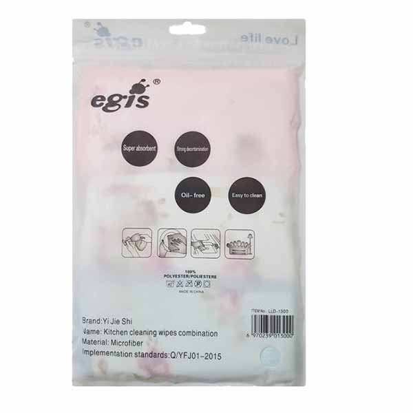 دستمال نظافت اگیس مدل گلدار مجموعه سه عددی