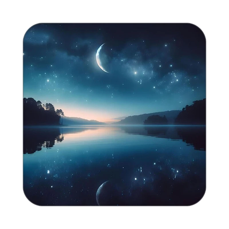 زیر لیوانی کاکتی طرح ماه و ستاره مدل mp53266