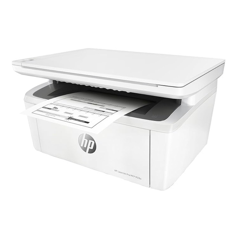 پرینتر اچ پی تک رنگ سه کاره با چاپ لیزری مدل LaserJet Pro MFP M28a، سایز چاپ A4