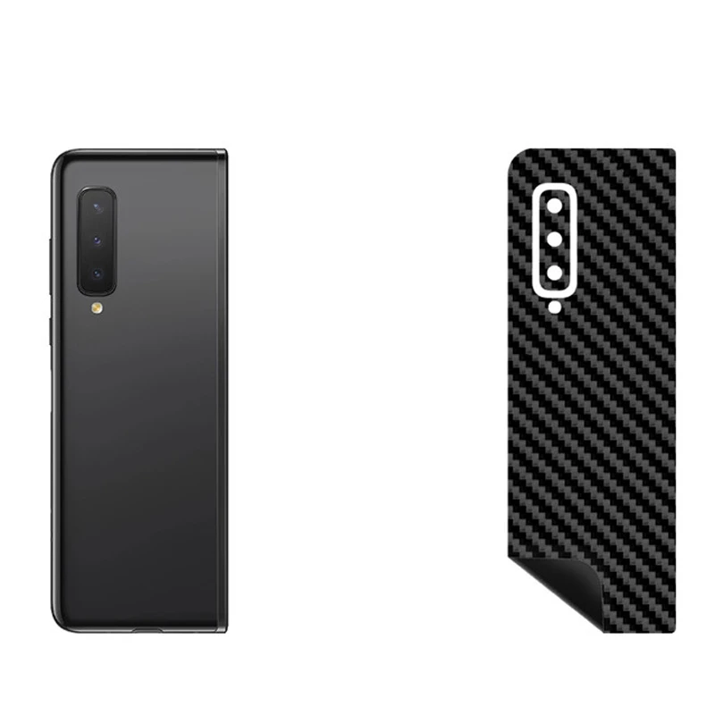 برچسب پوششی بستور مدل BT-Fiber طرح فیبر کربن مناسب برای گوشی موبایل سامسونگ Galaxy Fold