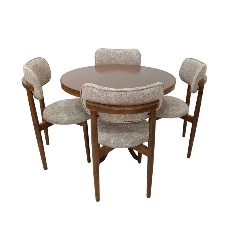 میز و صندلی ناهارخوری چهار نفره گروه تولید اسپیناس مدل T-W-204