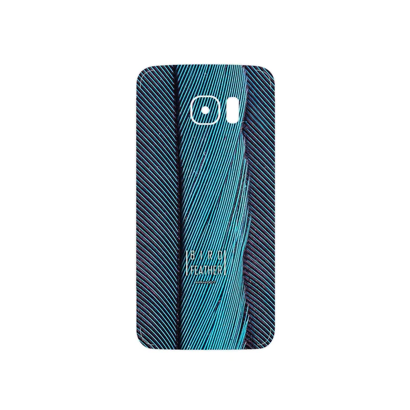 برچسب پوششی ماهوت مدل Turquoise feathers مناسب برای گوشی موبایل سامسونگ Galaxy S7 Edge