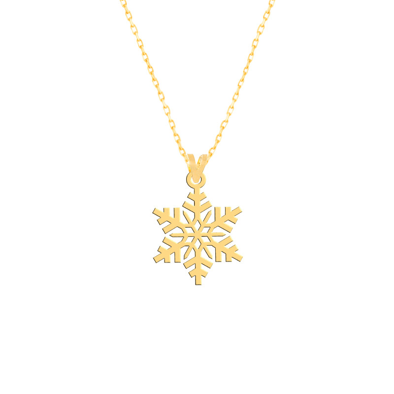 گردنبند طلا 18 عیار زنانه فرشته مدل برف   WNLZ-000553