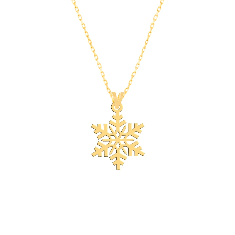 گردنبند طلا 18 عیار زنانه فرشته مدل برف WNLZ-000553