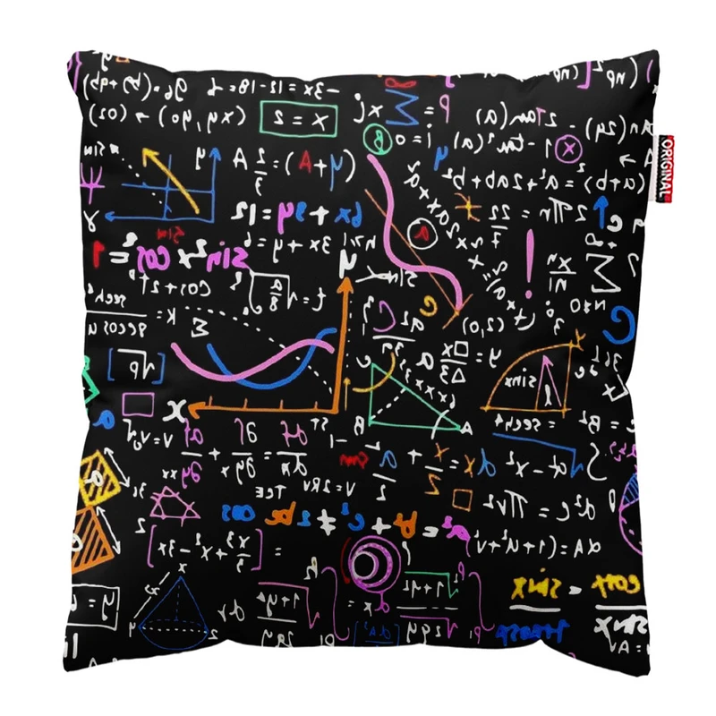  کوسن پاد آفرین طرح ریاضی کد 1655 سایز 30*30 سانتی متر