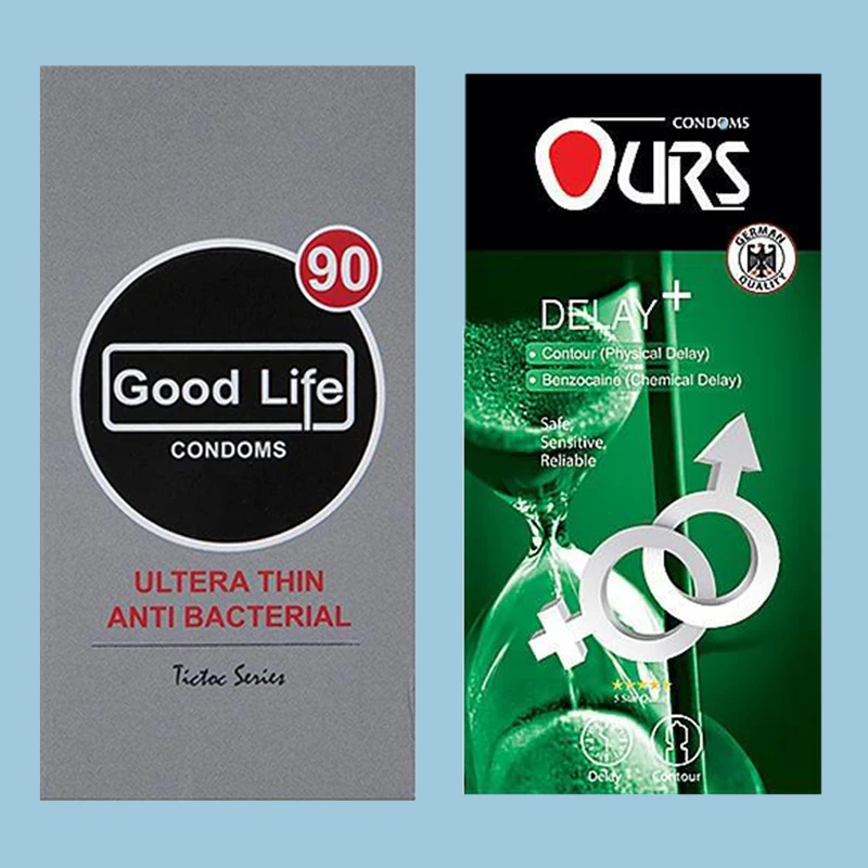کاندوم گودلایف مدل Ultra Thin Anti Bacterial بسته 12 عددی به همراه کاندوم اورز مدل Delay Plus بسته 12 عددی