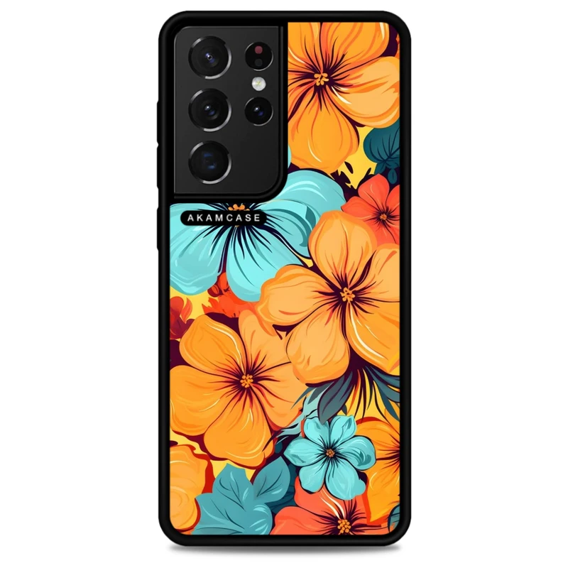کاور آکام مدل AMC-WSGS21U-FLOWERS-38 مناسب برای گوشی موبایل سامسونگ Galaxy S21 Ultra