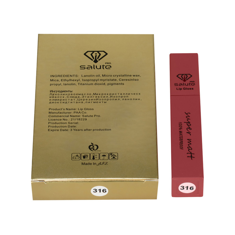 رژ لب مایع سالوته پرو کد 316