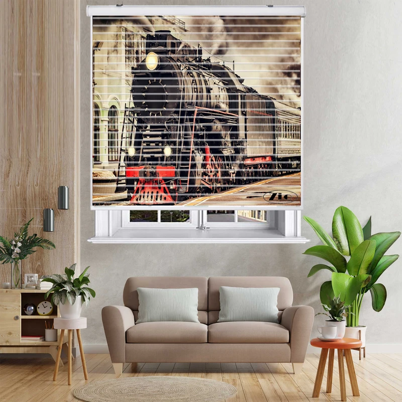 پرده زبرا زیو مدل سیلوئتOV 7022سایز 150x150 سانتی متر