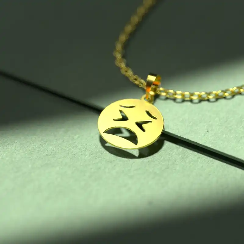 گردنبند طلا 18 عیار زنانه مدوپد مدل ایموجی کد C3-1-1023