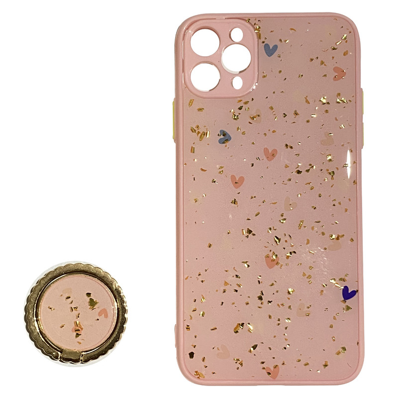 کاور طرح نگین دار مدل LUX-88 مناسب برای گوشی موبایل اپل IPHONE 11 به همراه پایه نگهدارنده