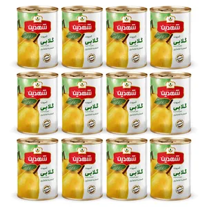 کمپوت گلابی شهدین - 370 گرم بسته 12 عددی
