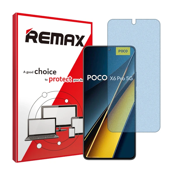 محافظ صفحه نمایش مات ضداشعه آبی ریمکس مدل HyMBLU مناسب برای گوشی موبایل شیائومی Poco X6 Pro 5G