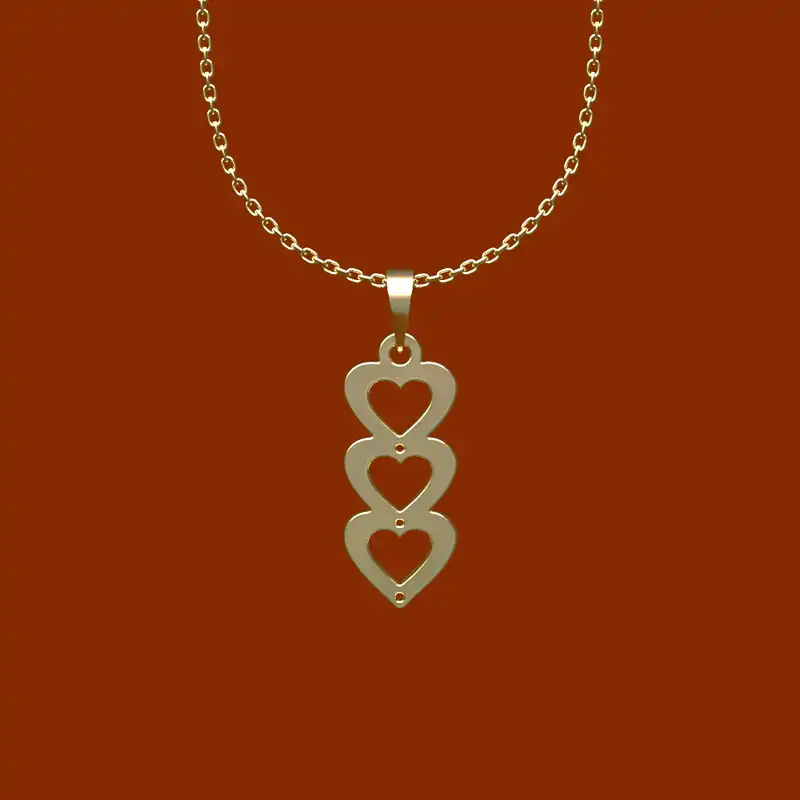 گردنبند طلا 18 عیار زنانه مدوپد مدل  طرح قلب کد R1230