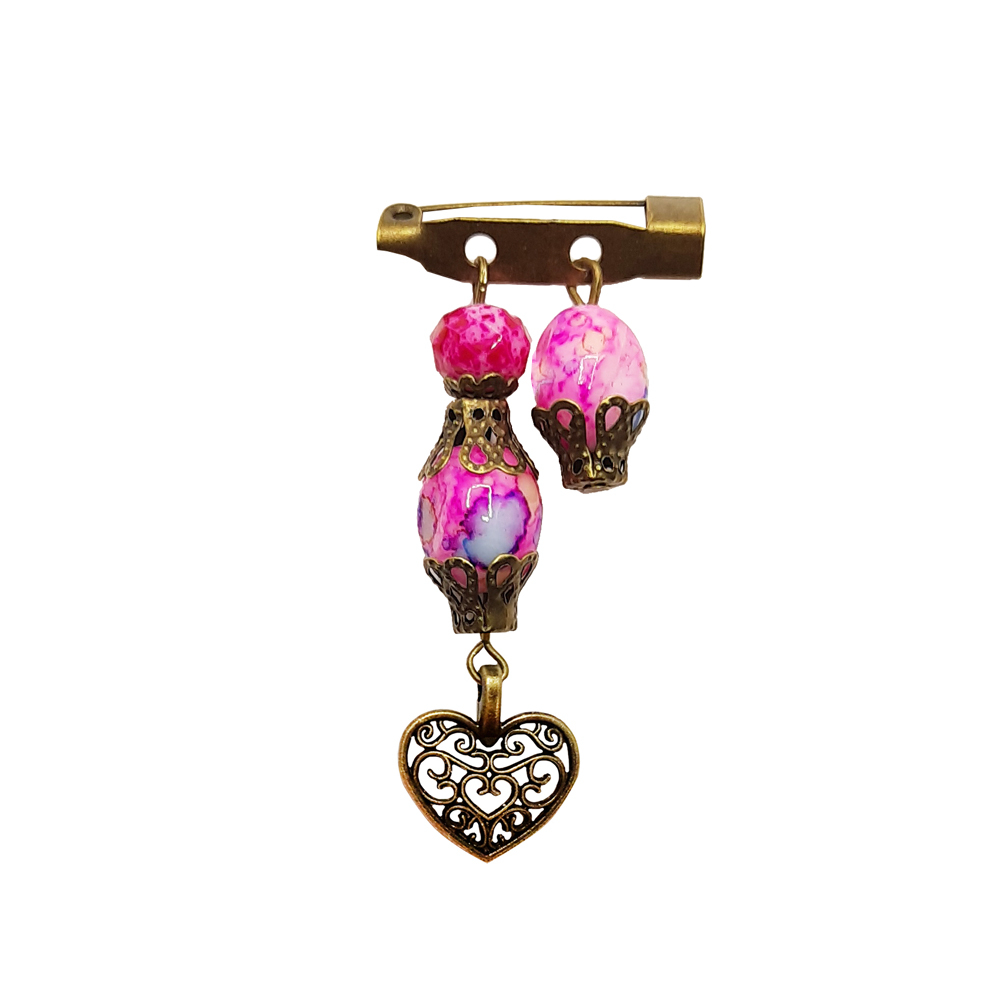 گل سینه زنانه مدل قلب