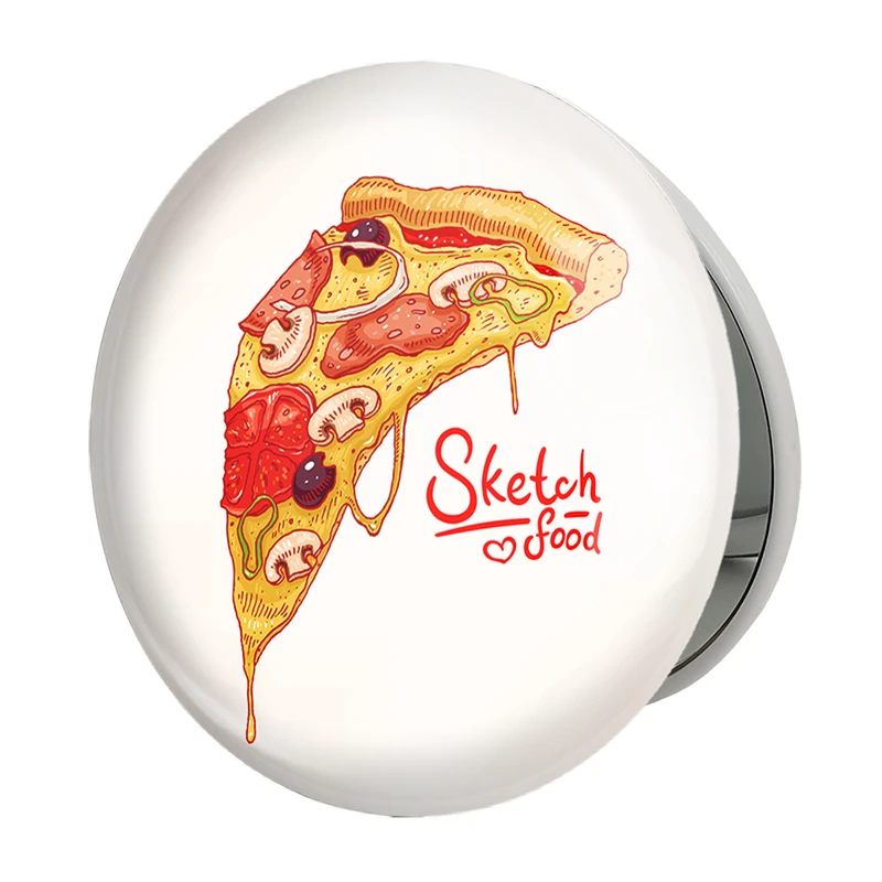 آینه جیبی خندالو طرح فست فود (Fast Food) مدل تاشو کد 36562