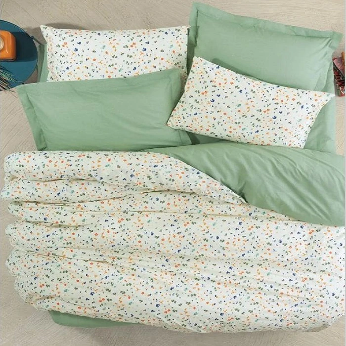 سرویس ملحفه یک نفره 3 تکه کاتن باکس مدل LOLA YESIL