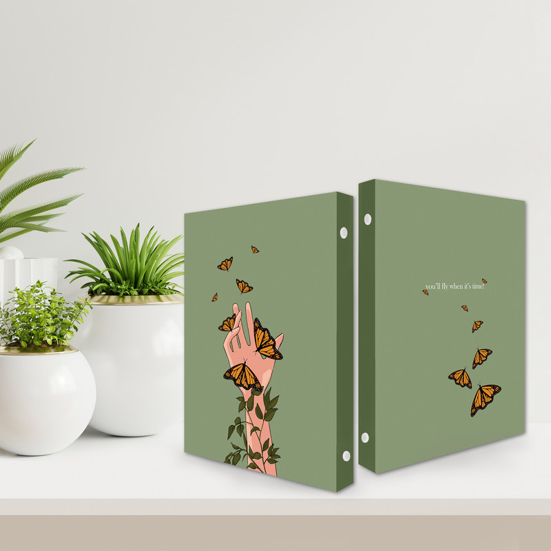 دفتر کلاسوری 100 برگ پدیده نقش مدل 6 حلقه طرح پرواز کد 01