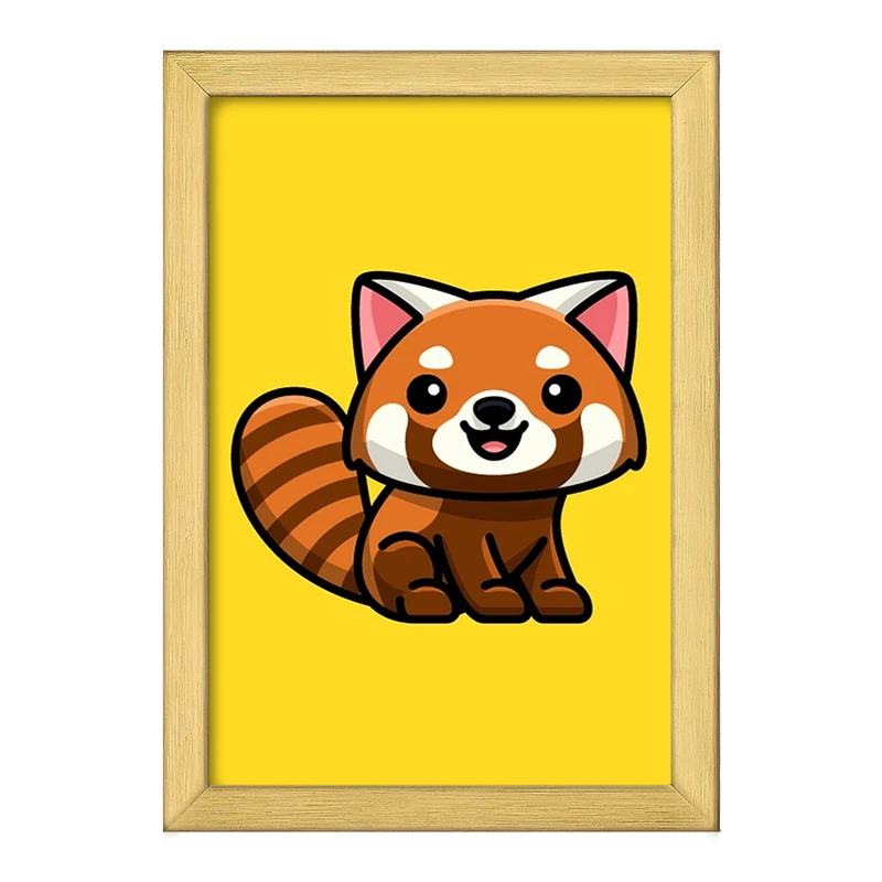 تابلو خندالو طرح حیوانات بامزه پاندای قرمز کد 28204