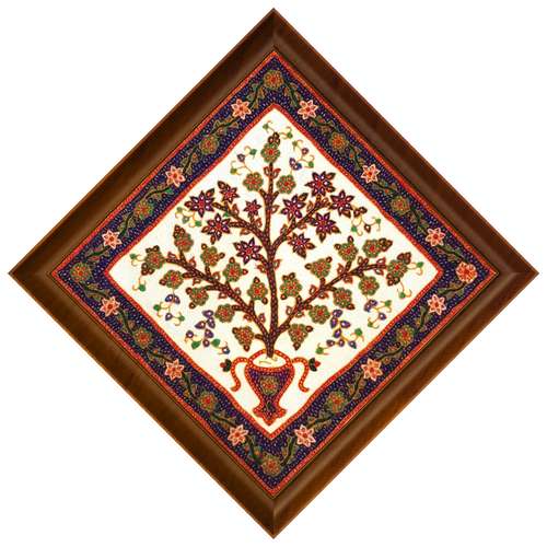 تابلو سوزن دوزی طرح درخت زندگی مدل پته