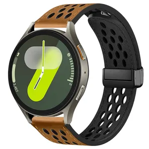 sprig Nk Leather magnet strap suitable For Samsung Galaxy Watch 5 40mm / watch 5 44mm / watch 5 pro 45mm