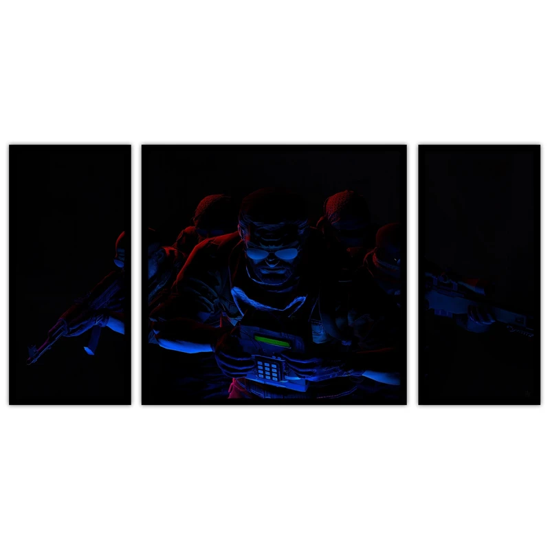 تابلو بکلیت طرح گیمینگ و گیم نت مدل B-bu3512 مجموعه 3 عددی