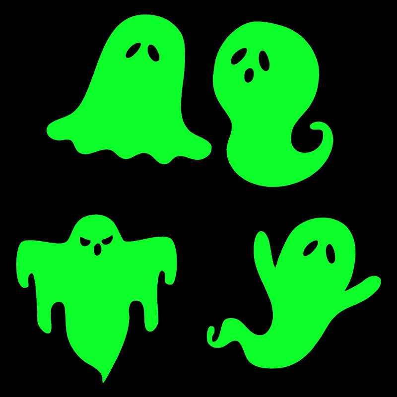 استیکر کلید و پریز مدل شبنما طرح اشباح بسته چهار عددی