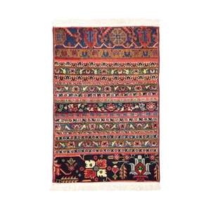 کلاژ فرش دستبافت یک متری مدل چهل تکه کاشان کد 1024